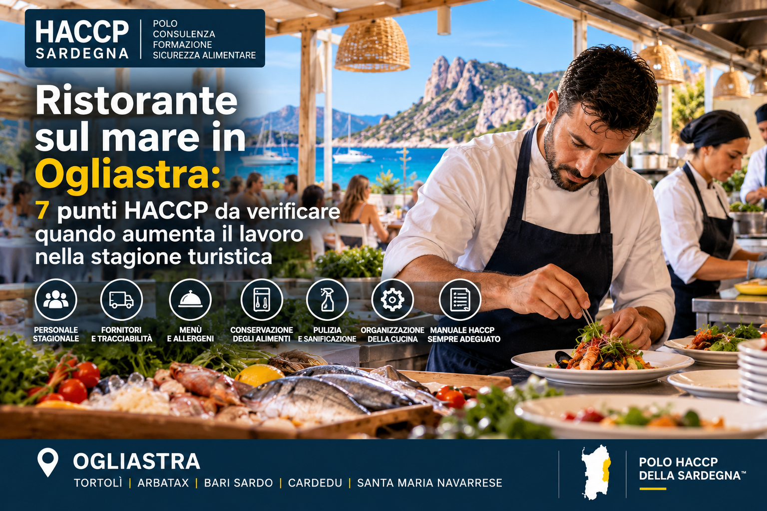 Ristorante sul mare in Ogliastra: 7 punti HACCP da verificare quando aumenta il lavoro nella stagione turistica
