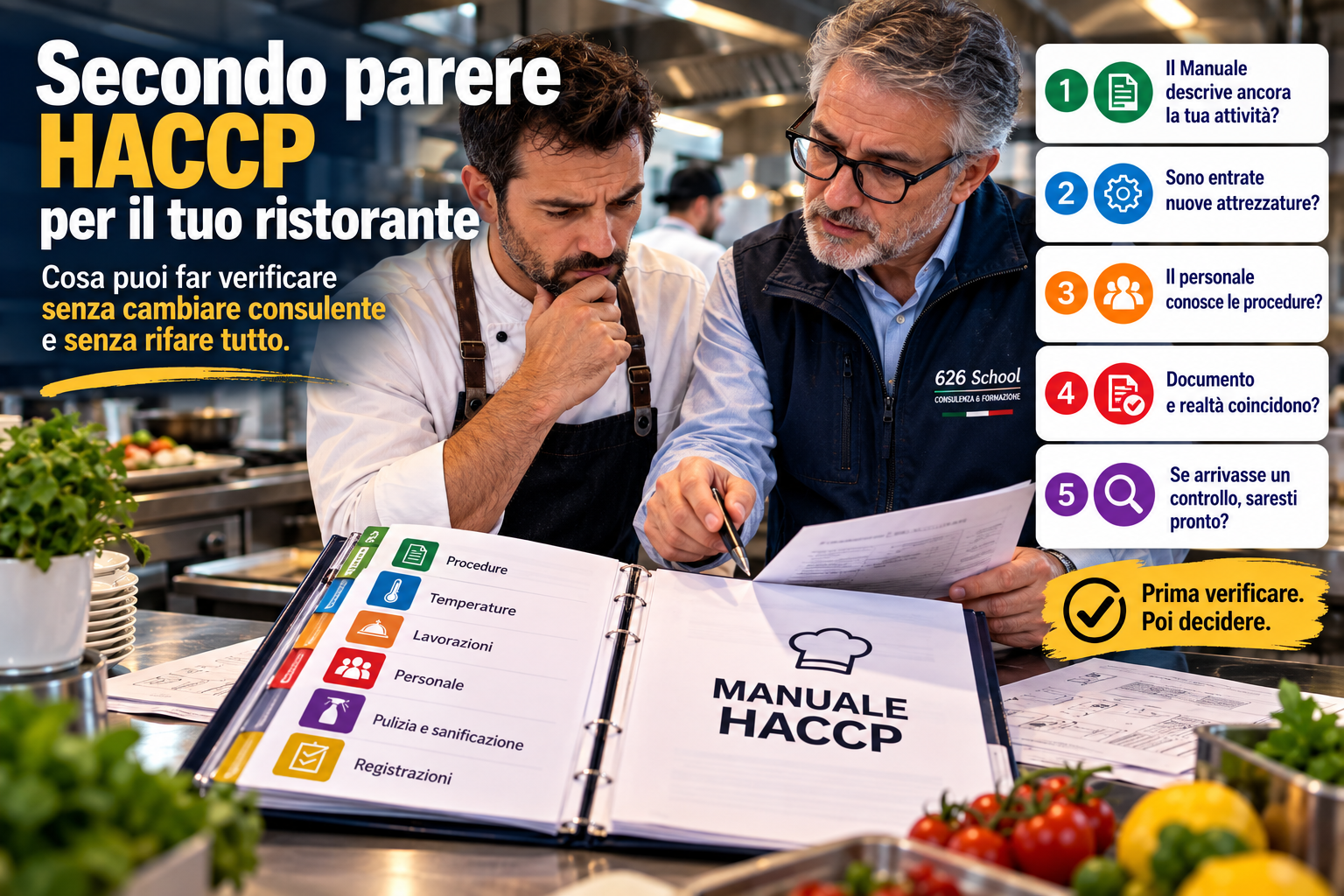 Secondo parere HACCP per il tuo ristorante: cosa puoi far verificare senza cambiare consulente