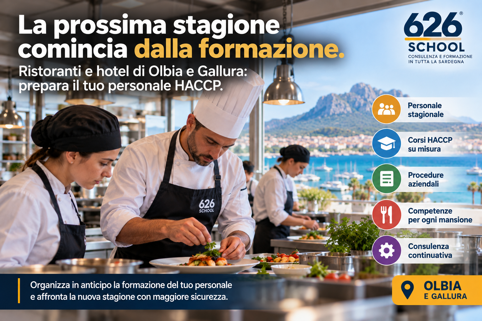 Ristoranti e hotel di Olbia e Gallura: la formazione HACCP si programma prima della stagione, non durante l'emergenza